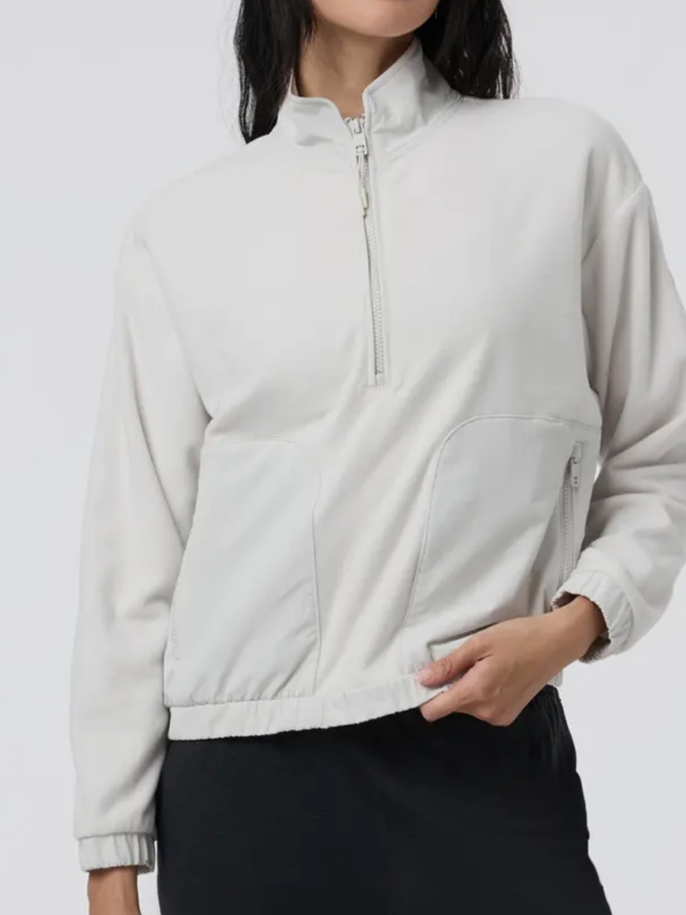 Vuori Womens Aspen Half Zip M Light Blue Fleece Quarter Zip Pullover